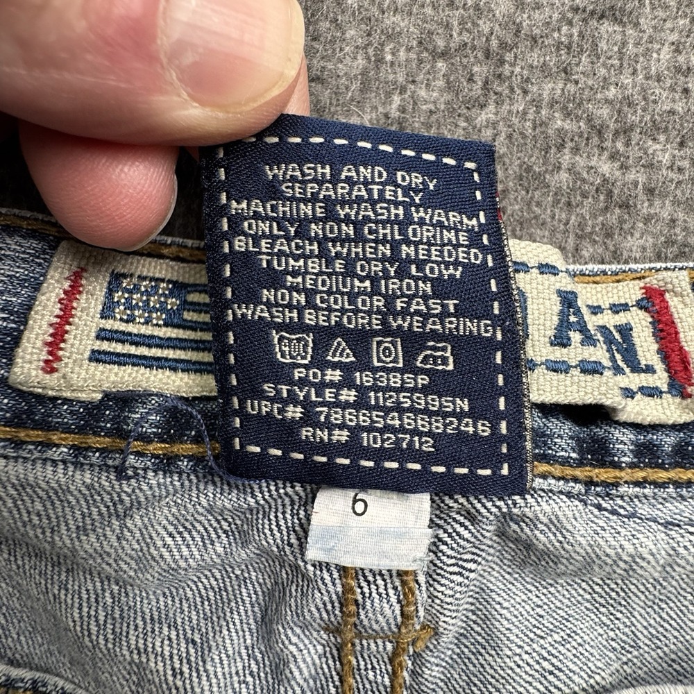 VTG US Polo ASSN Jean Shorts Baggy Y2K Men's Sz 36 Skater Carpenter Thrashed - Picture 10 of 16